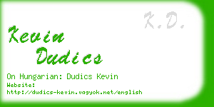 kevin dudics business card